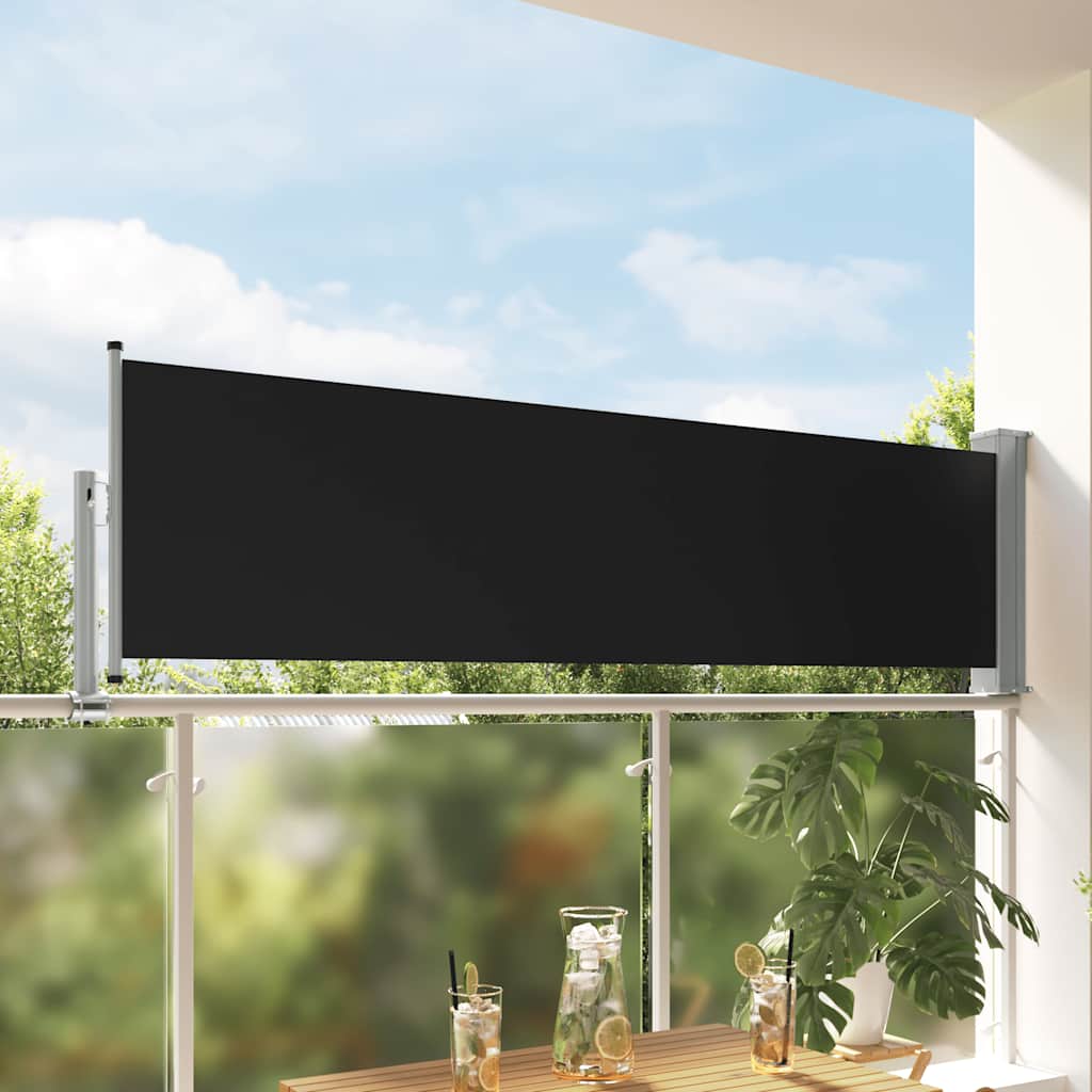 Écran de jardin vidaxl extensible 80x300 cm noir