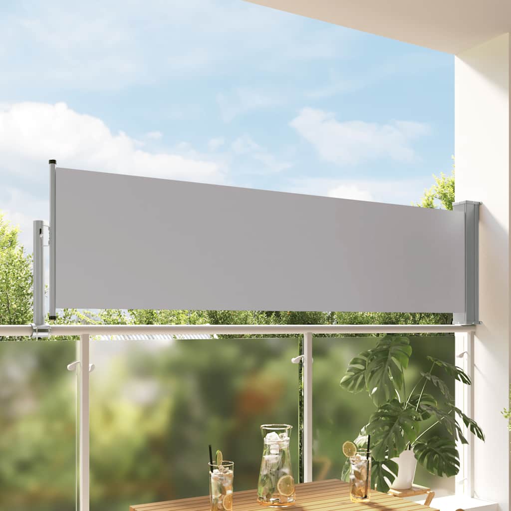 Écran de jardin vidaxl extensible 80x300 cm gris