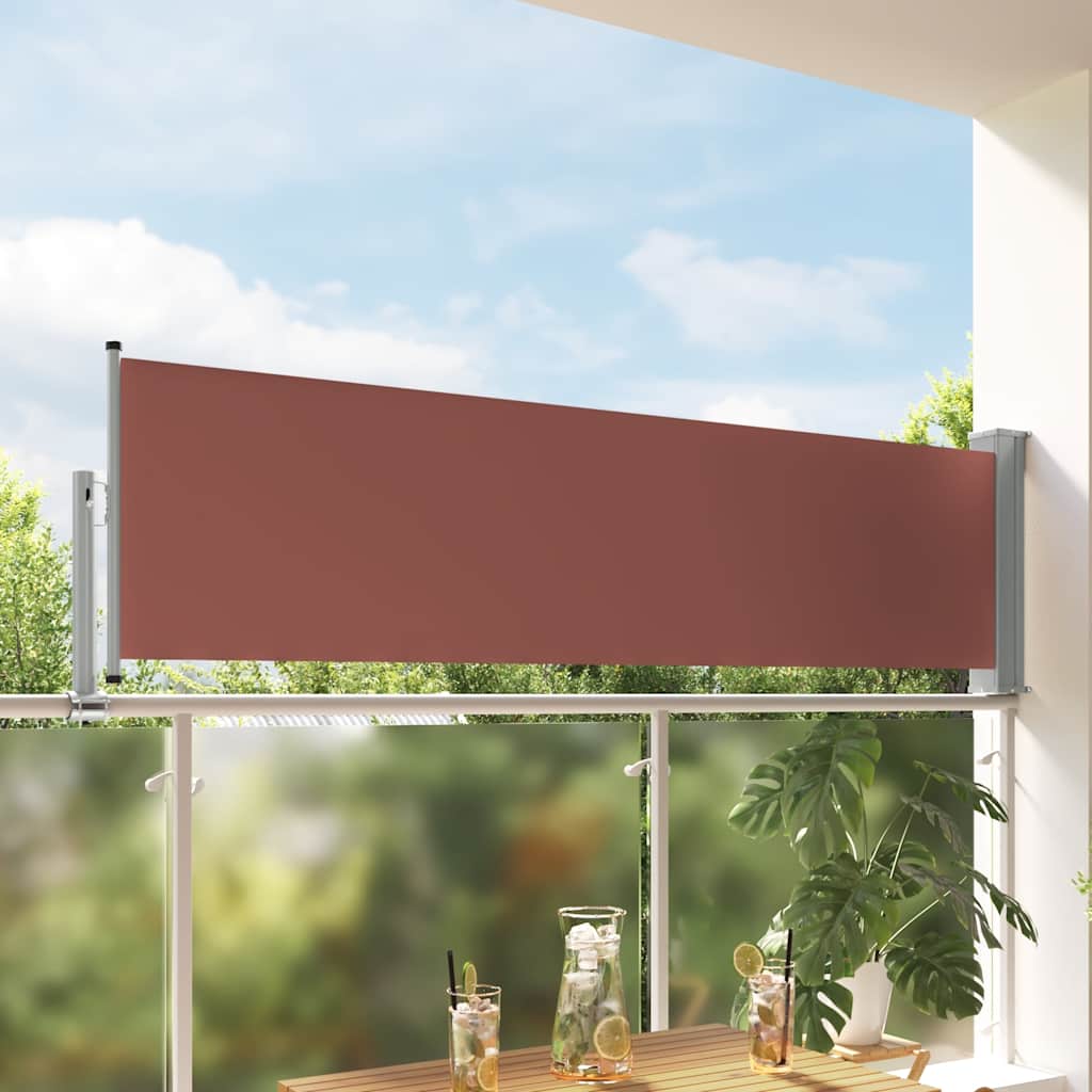 Écran de jardin vidaxl extensible 80x300 cm brun
