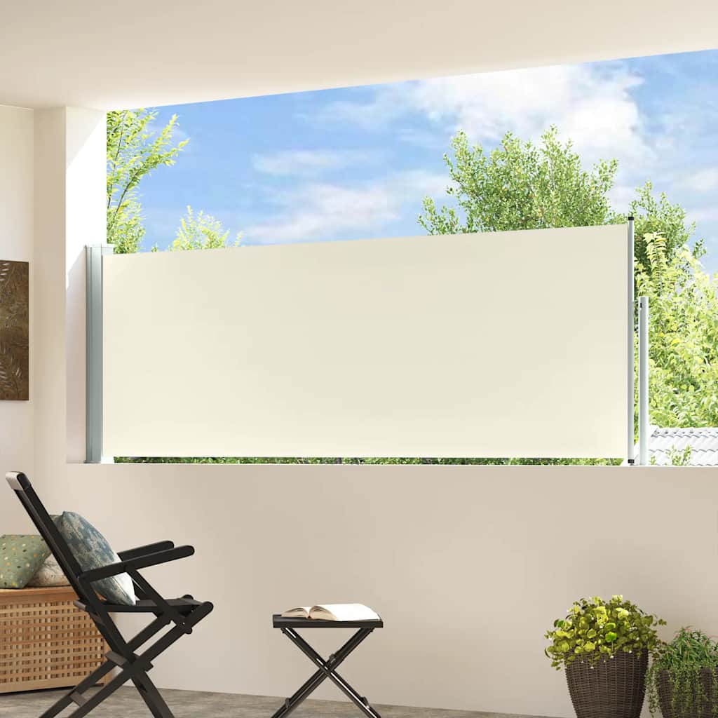 Écran de jardin Vidaxl extensible 100x300 cm crème