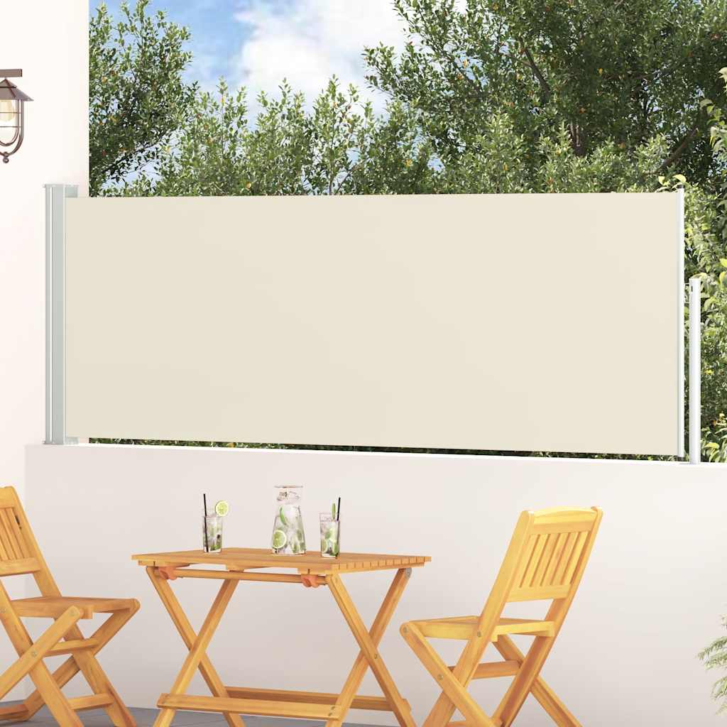Écran de jardin Vidaxl extensible 100x300 cm crème