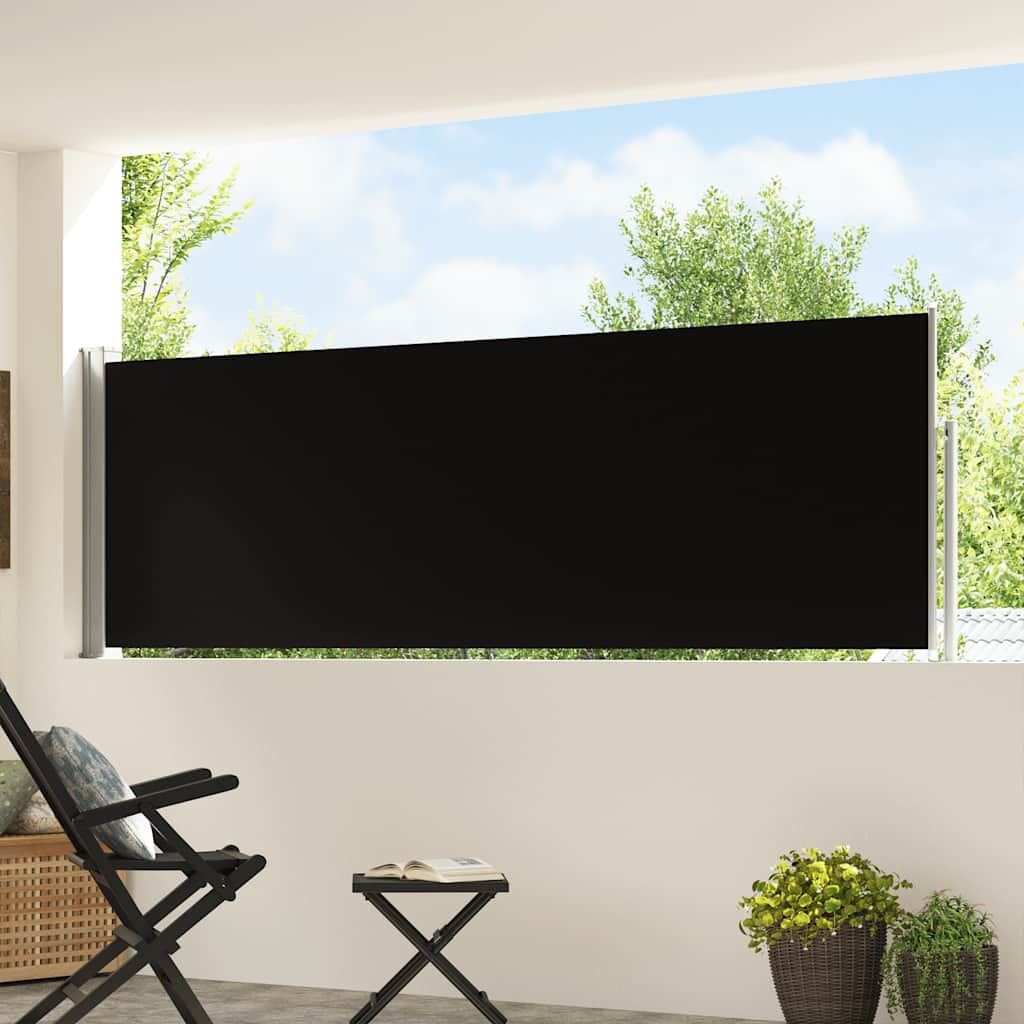 Écran de jardin vidaxl extensible 100x500 cm noir