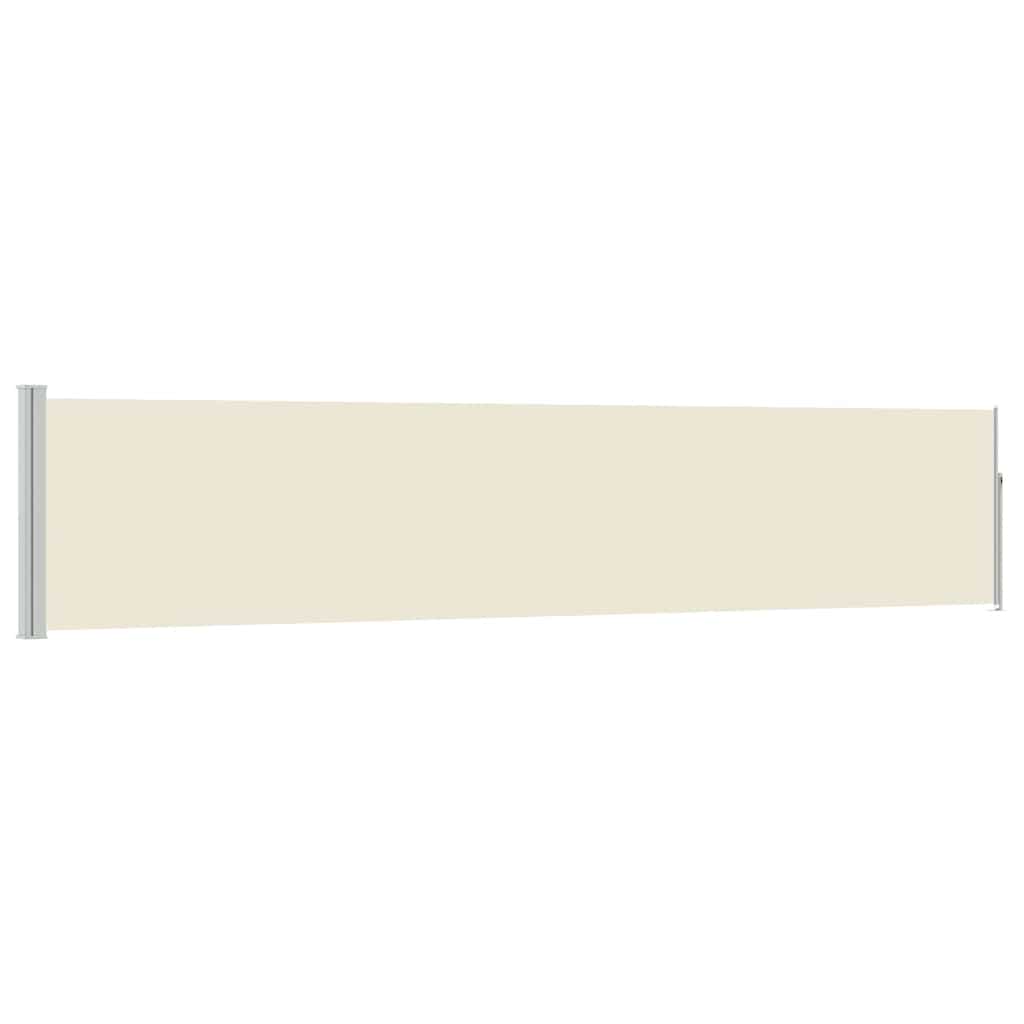 Écran de jardin vidaxl extensible 100x500 cm crème