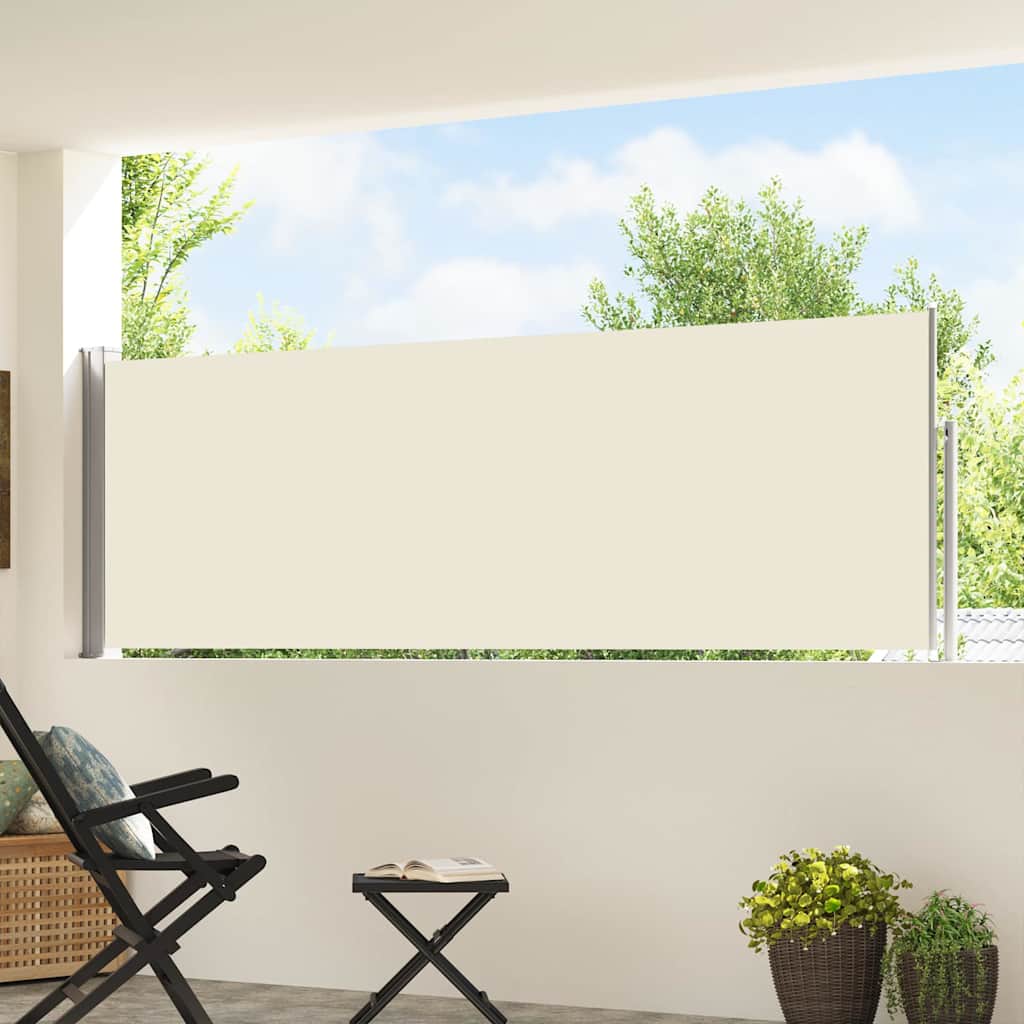 Écran de jardin vidaxl extensible 100x500 cm crème