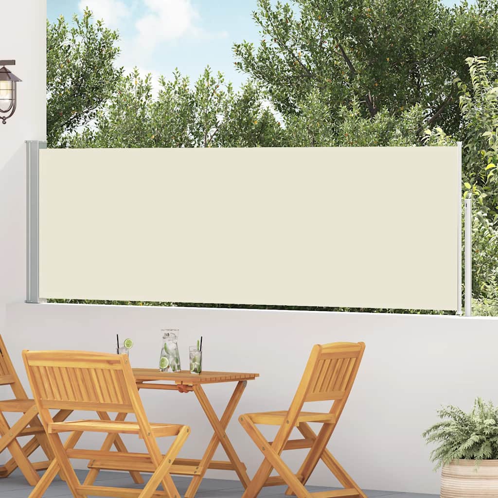 Écran de jardin vidaxl extensible 100x500 cm crème
