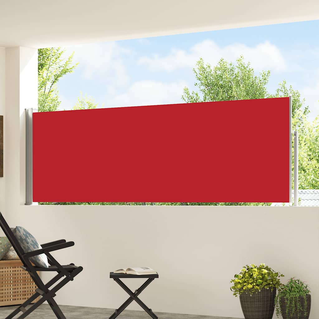 Écran de jardin vidaxl extensible 100x500 cm rouge