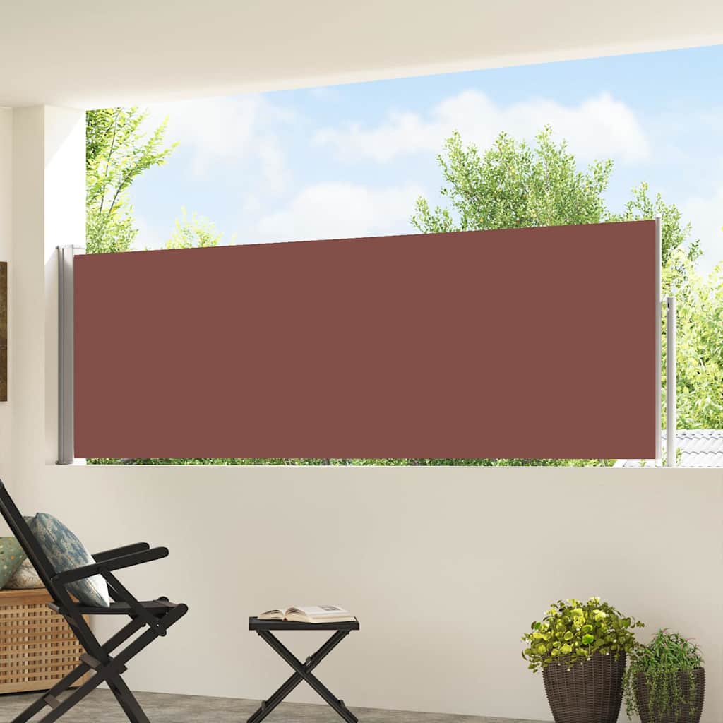 Écran de jardin vidaxl extensible 100x500 cm brun