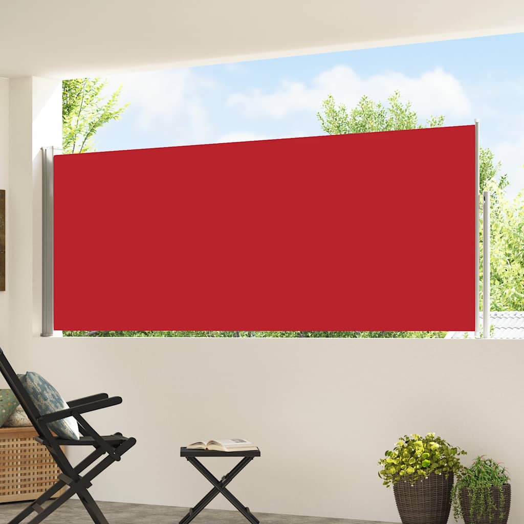 Écran de jardin vidaxl extensible 120x500 cm rouge