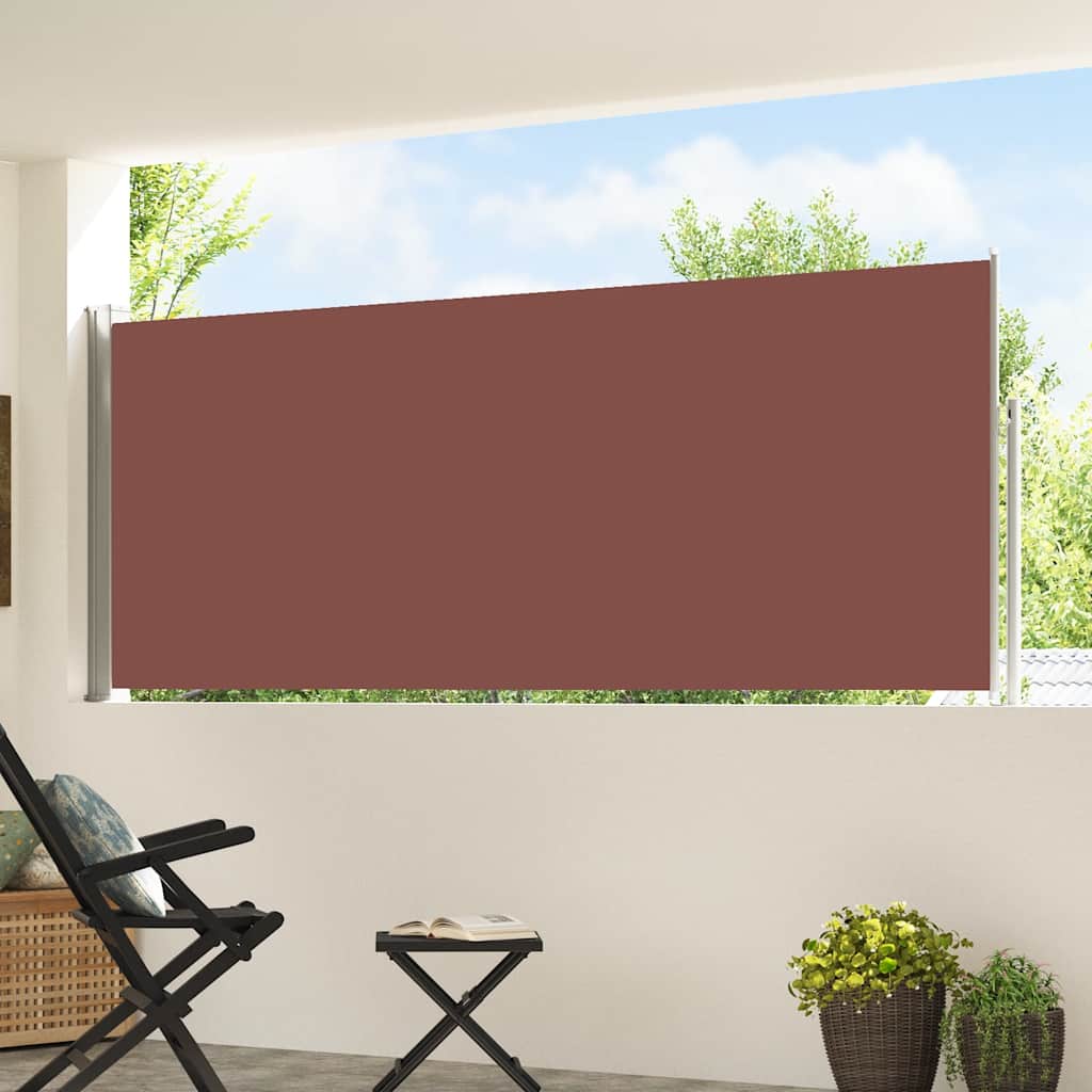 Écran de jardin vidaxl extensible 120x500 cm brun