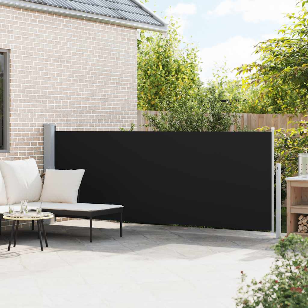 Écran de jardin vidaxl extensible 140x500 cm noir