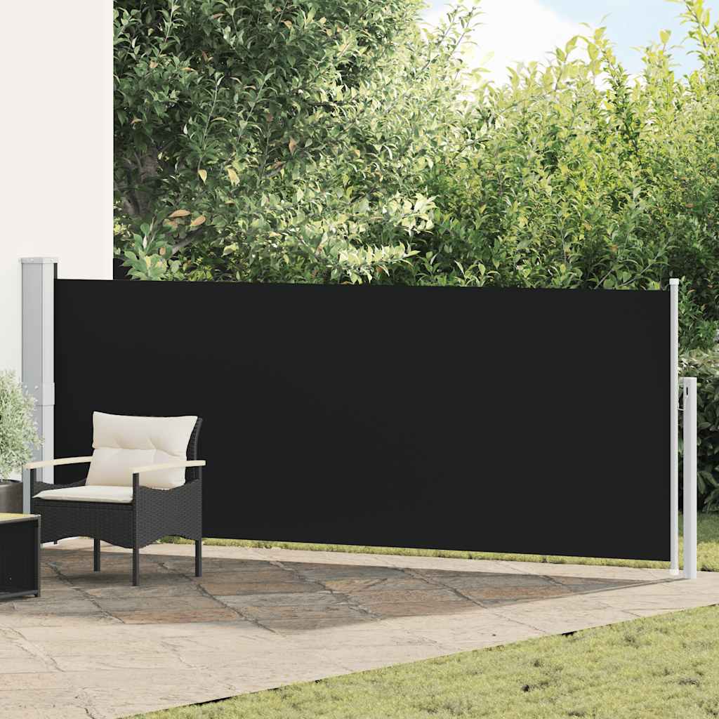 Écran de jardin vidaxl extensible 140x500 cm noir