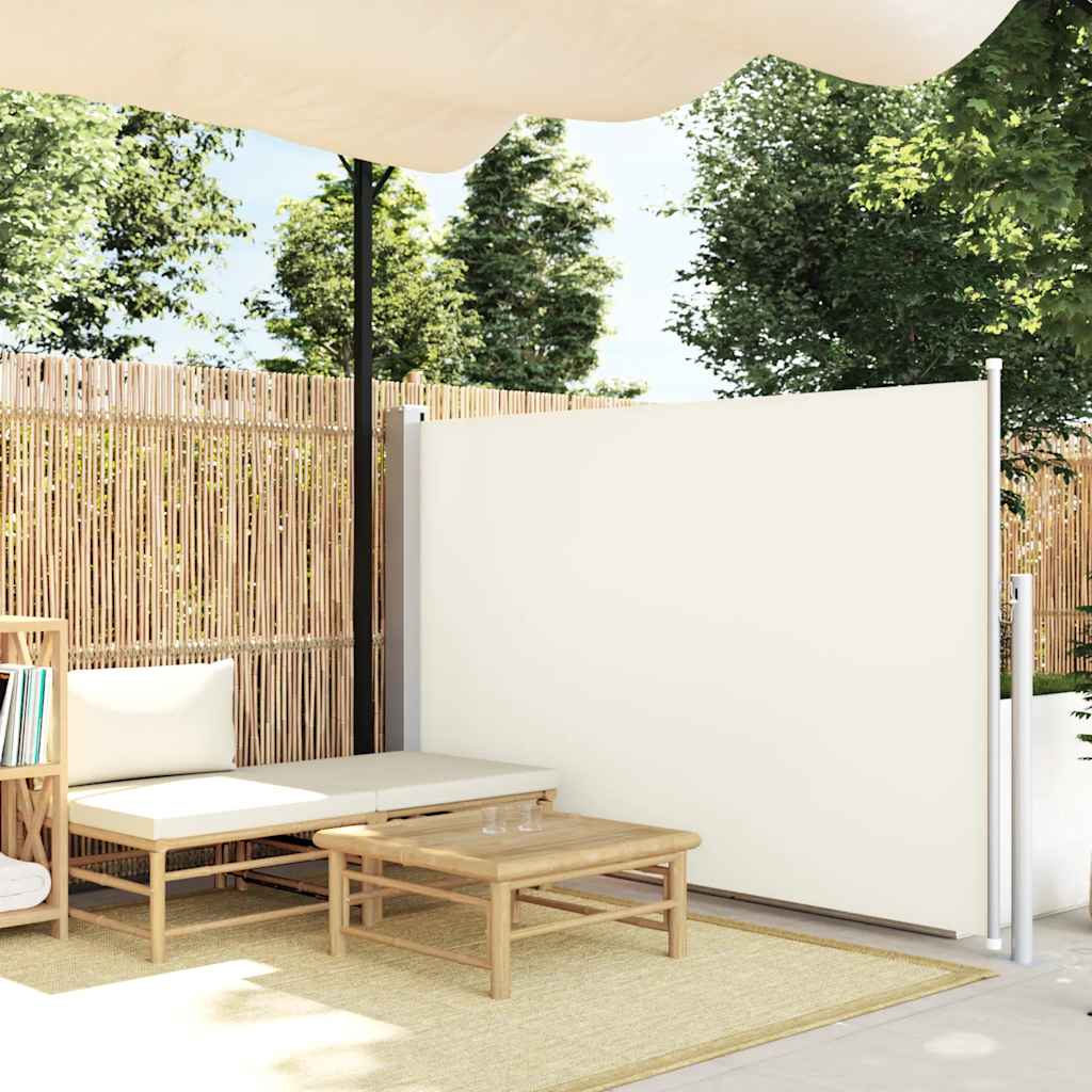 Écran de jardin vidaxl extensible 140x500 cm crème