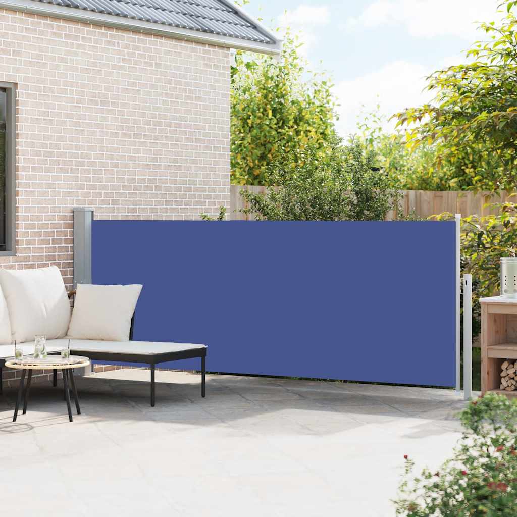 Écran de jardin vidaxl extensible 140x500 cm bleu