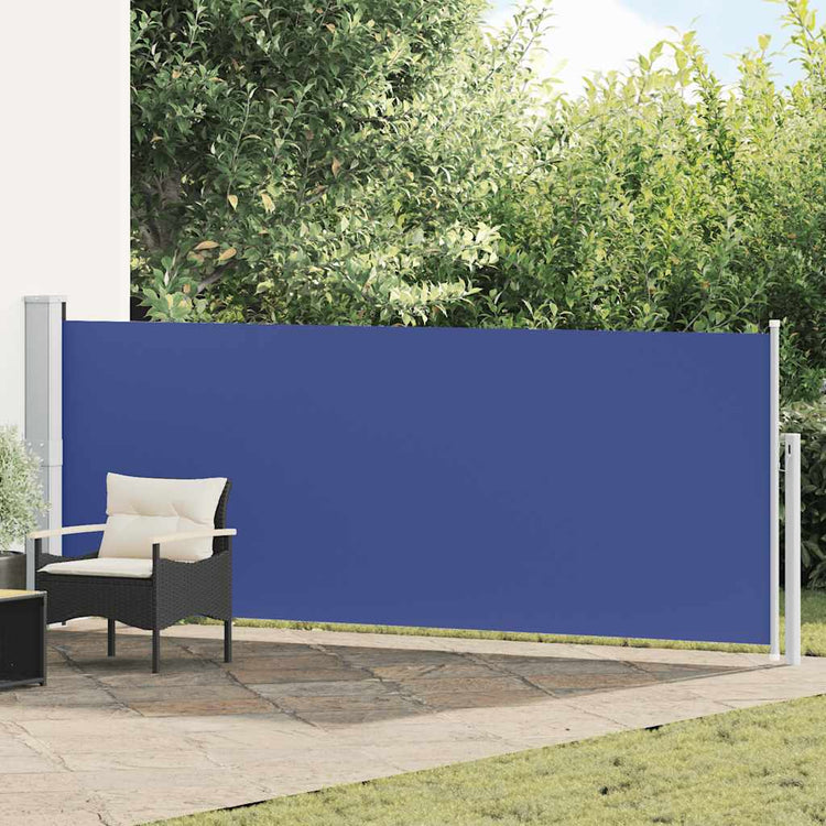 Écran de jardin vidaxl extensible 140x500 cm bleu