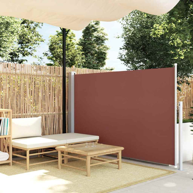 Écran de jardin vidaxl extensible 140x500 cm brun