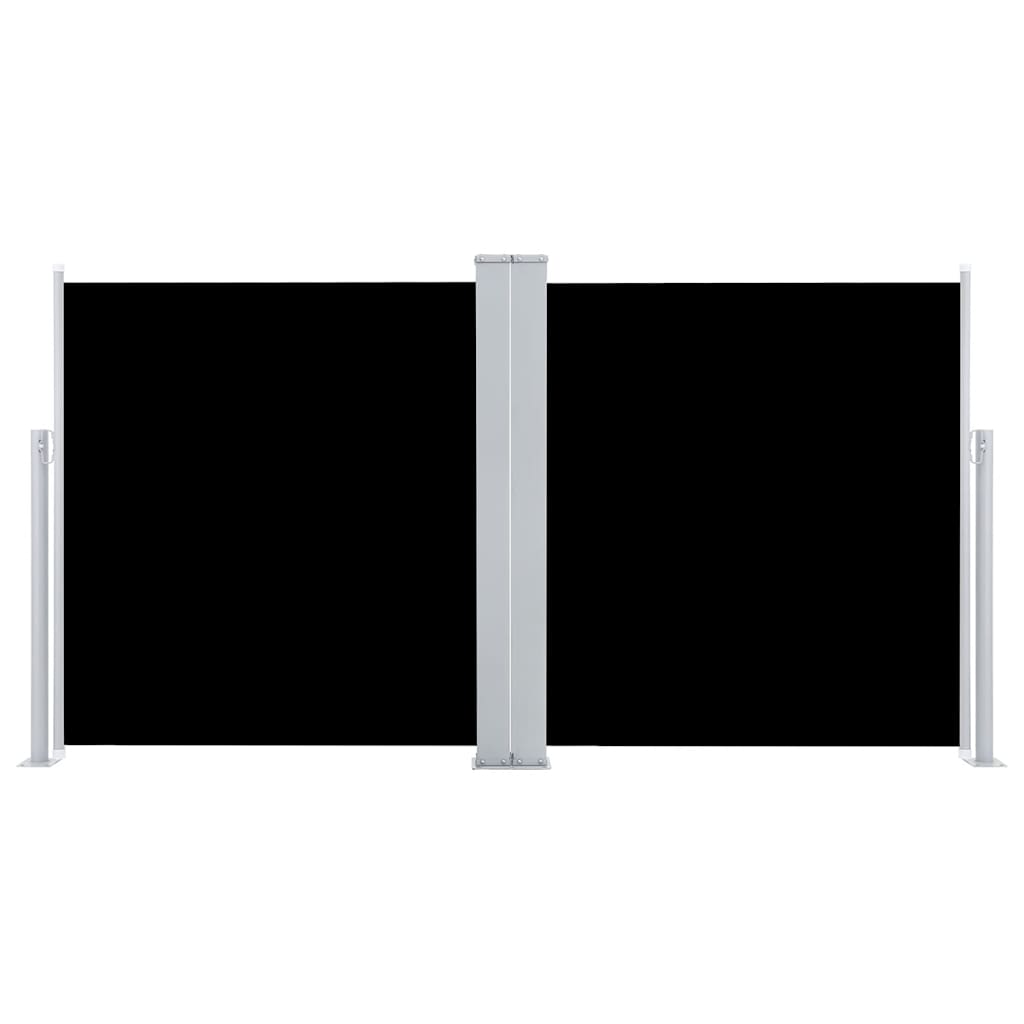 Pare-brise vidaxl extensible 100x600 cm noir