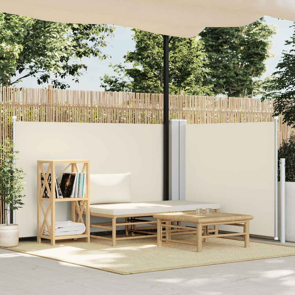 Pare-brise Vidaxl extensible 100x600 cm crème