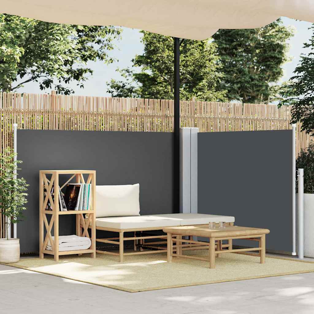 Pare-brise vidaxl extensible 100x600 cm anthracite