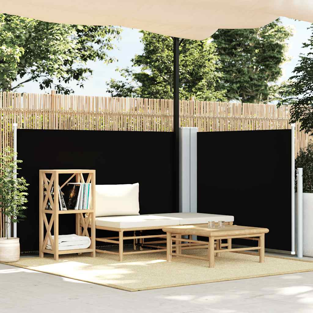 Pare-brise Vidaxl extensible 120x600 cm noir