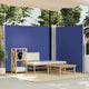 Pare-brise Vidaxl extensible 160x600 cm bleu