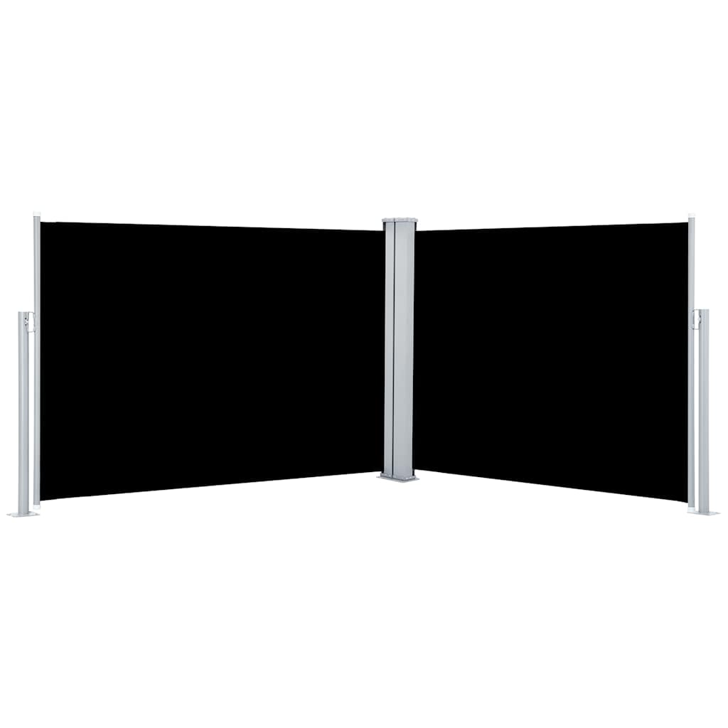 Pare-brise Vidaxl extensible 120x1000 cm noir