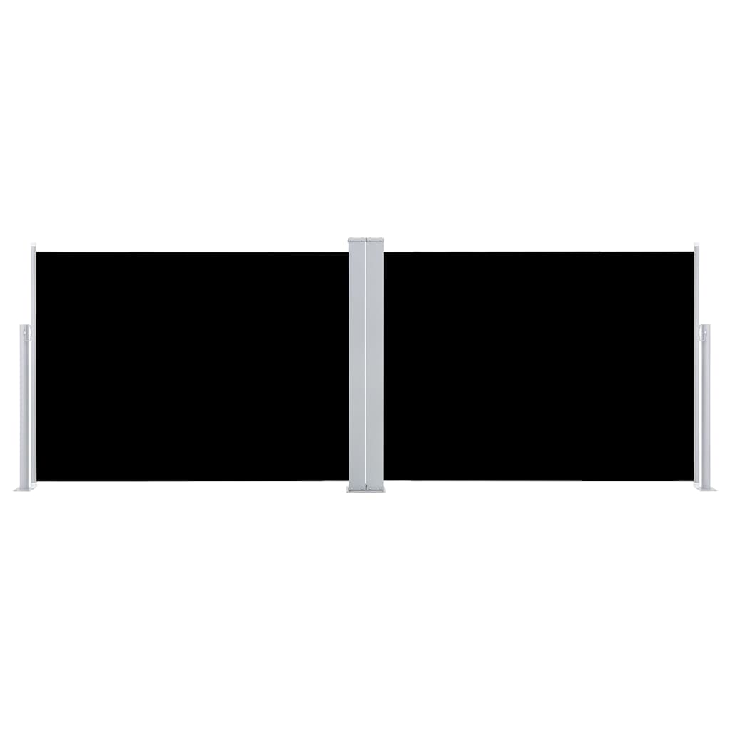 Pare-brise Vidaxl extensible 120x1000 cm noir