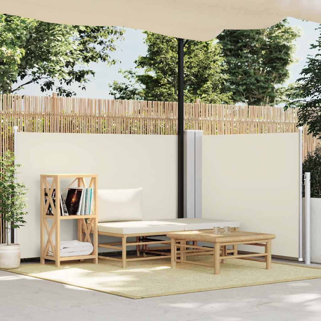 En pare-brise Vidaxl extensible 120x1000 cm crème