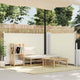 En pare-brise Vidaxl extensible 120x1000 cm crème