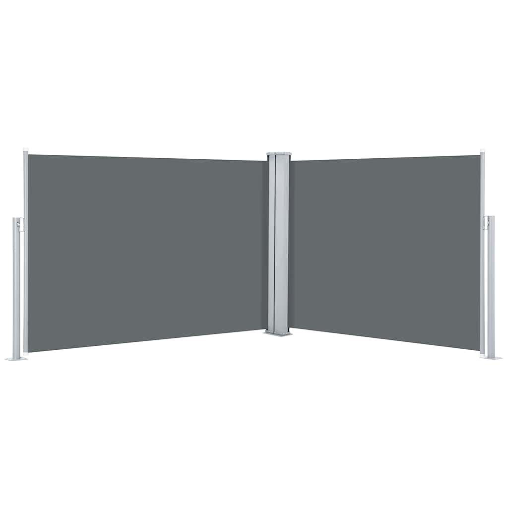 Pare-brise Vidaxl extensible 120x1000 cm anthracite