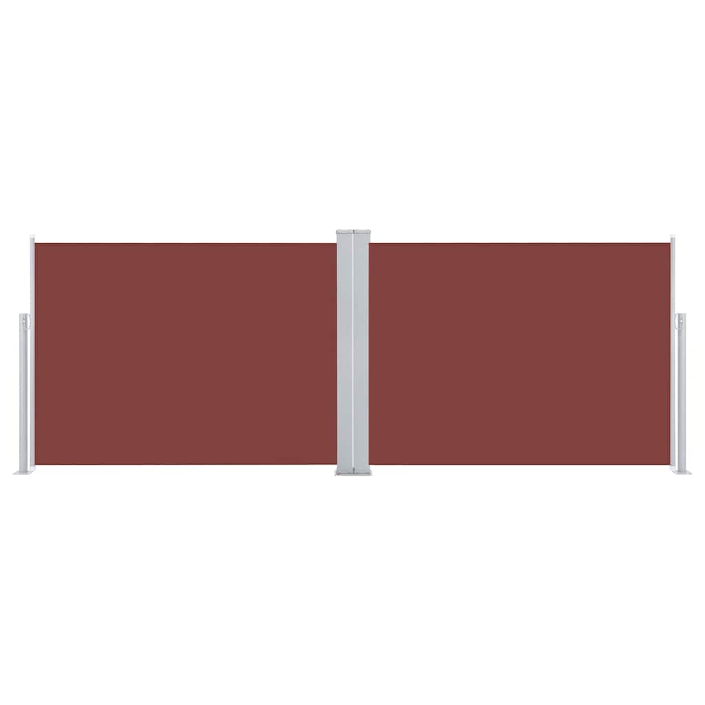 Pare-brise Vidaxl extensible 120x1000 cm brun