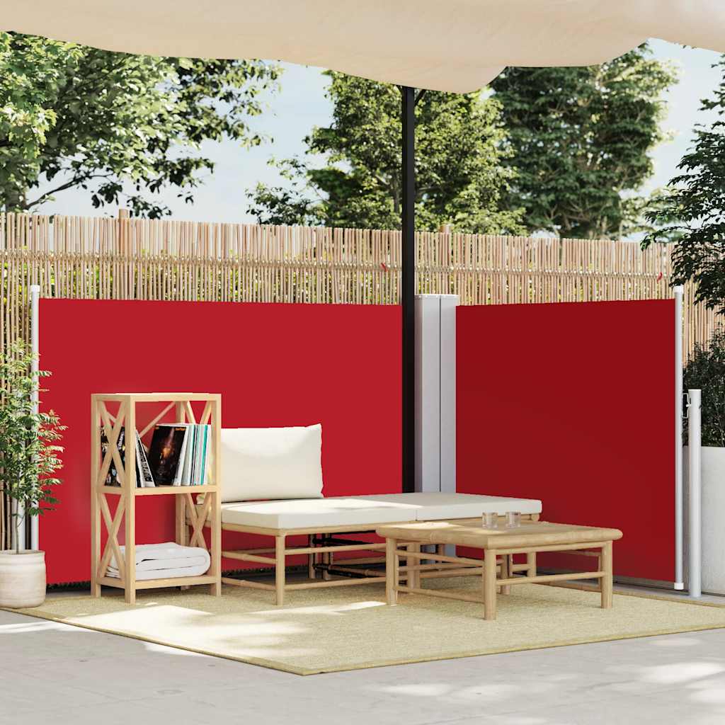 Pare-brise Vidaxl extensible 120x1000 cm rouge