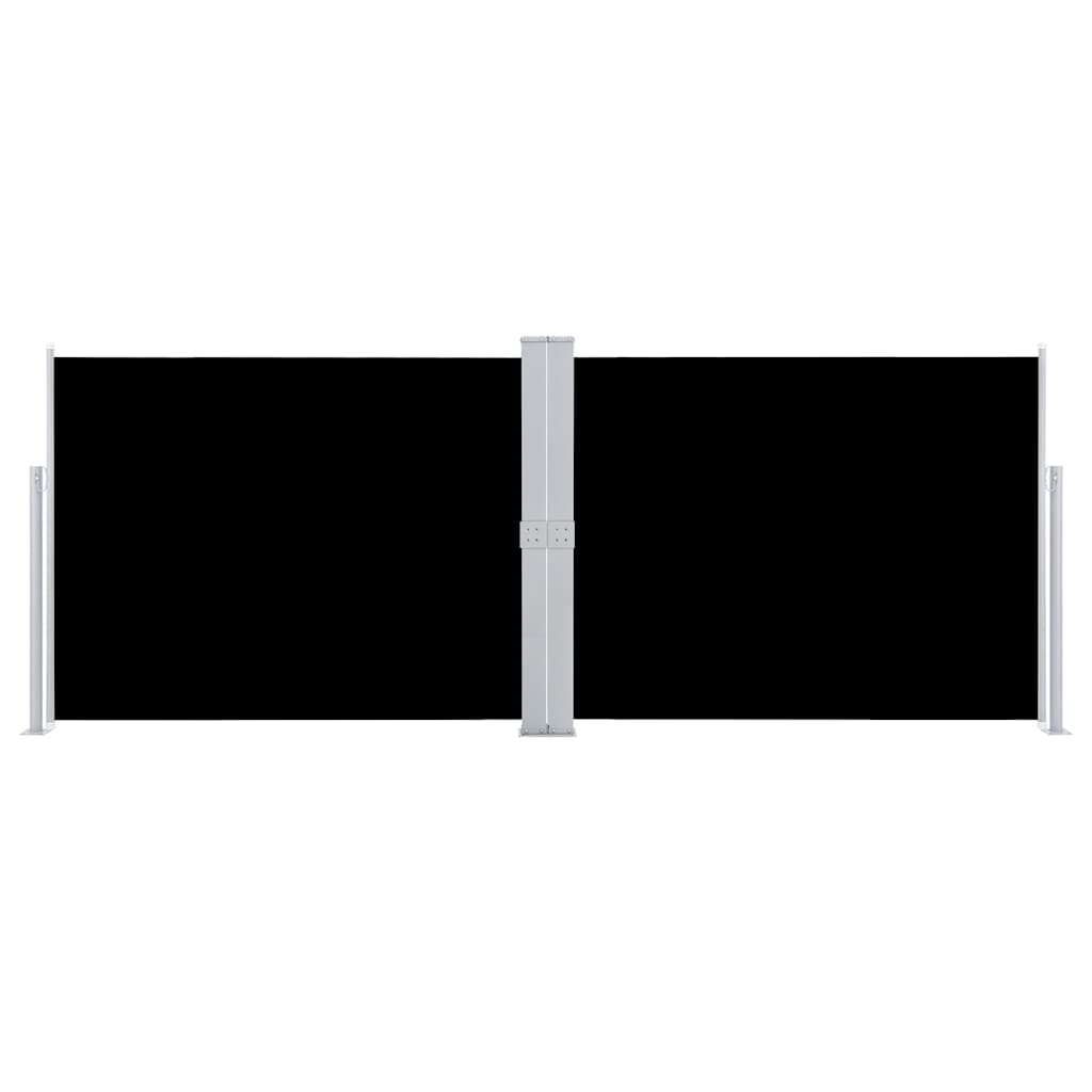 Pare-brise vidaxl extensible 140x1000 cm noir