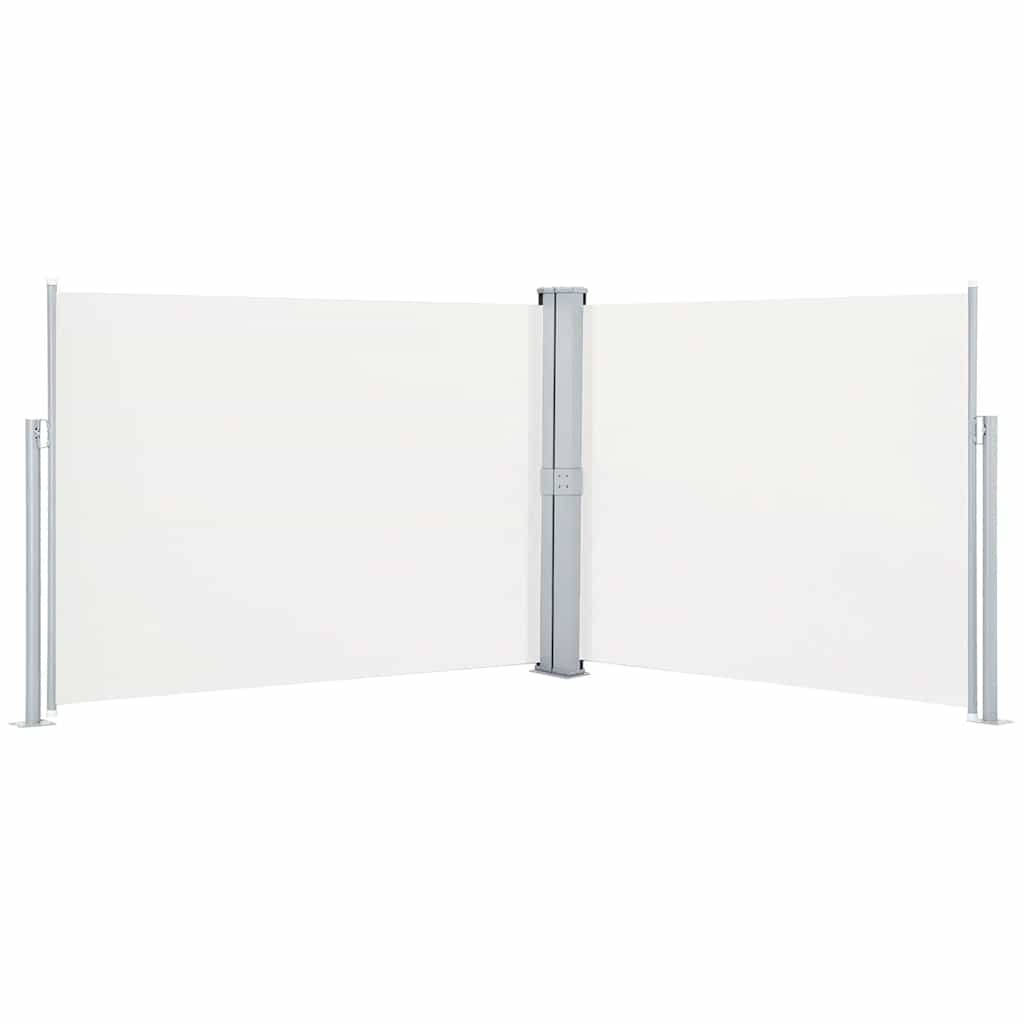 En pare-brise Vidaxl extensible 140x1000 cm crème