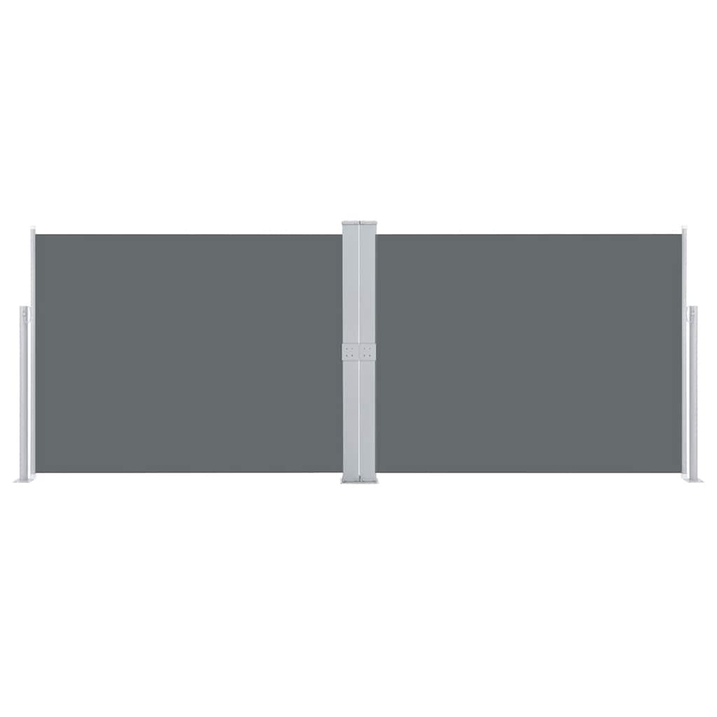 Pare-brise vidaxl extensible 140x1000 cm anthracite