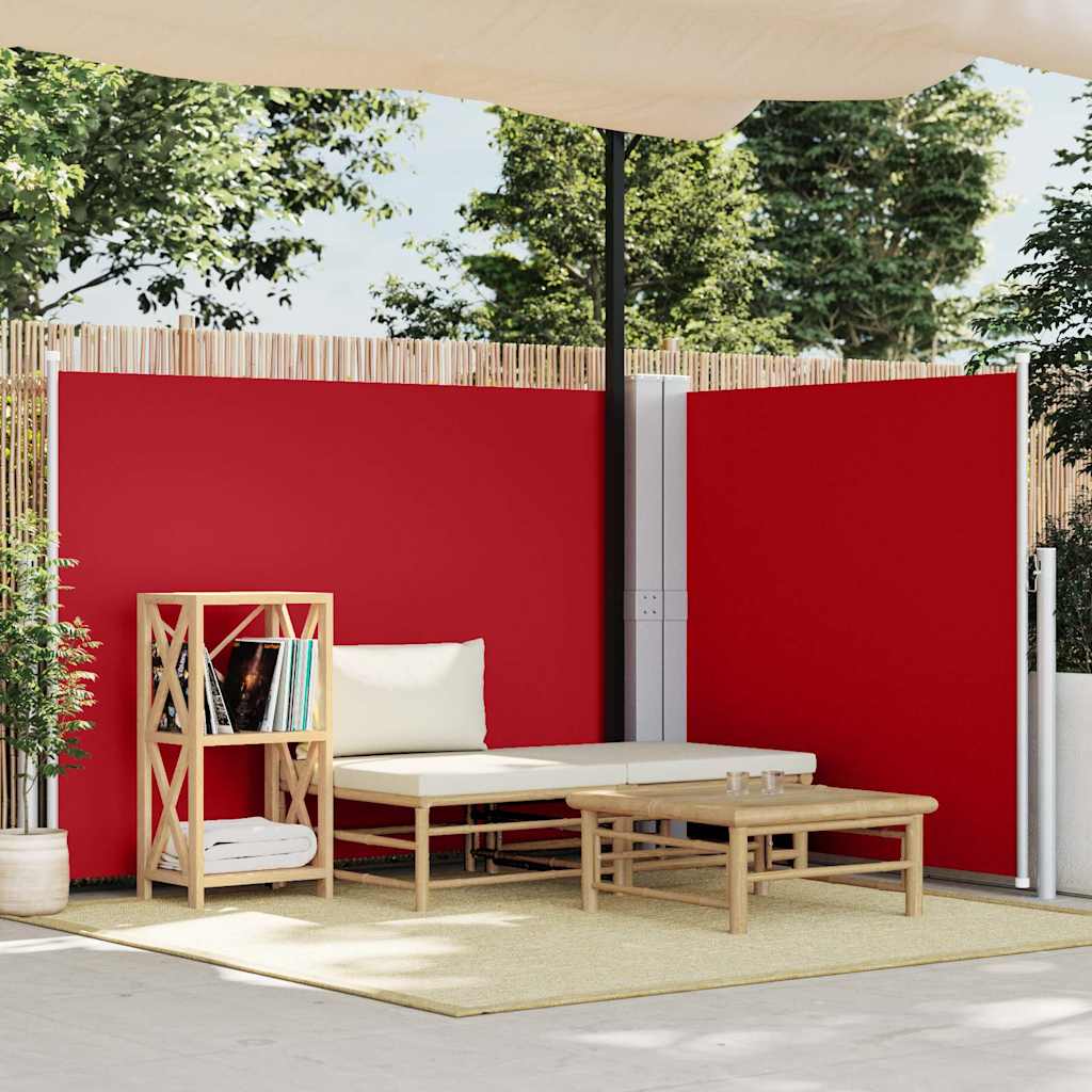 Pare-brise Vidaxl extensible 140x1000 cm rouge