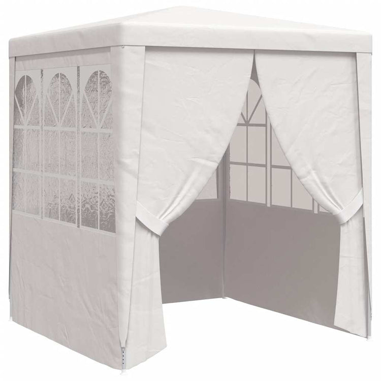 Tente de fête vidaxl avec murs latéraux professionnels 90 g m² 2x2 m blanc