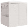 Tente de fête vidaxl avec murs latéraux professionnels 90 g m² 2x2 m blanc