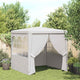 Tente de fête vidaxl avec murs latéraux professionnels 90 g m² 2x2 m blanc
