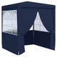 Tente de fête vidaxl avec murs latéraux professionnels 90 g m² 2x2 m bleu
