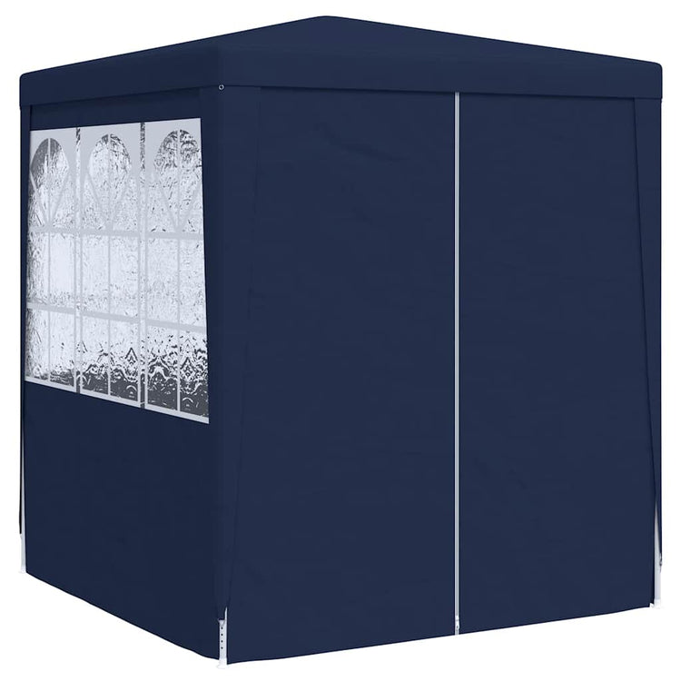 Tente de fête vidaxl avec murs latéraux professionnels 90 g m² 2x2 m bleu