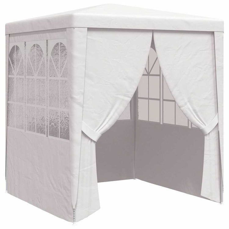 Tente de fête vidaxl avec murs latéraux professionnels 90 g m² 2,5x2,5 m blanc