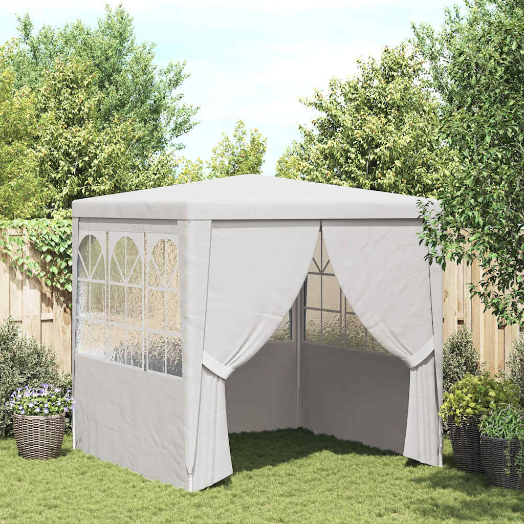 Tente de fête vidaxl avec murs latéraux professionnels 90 g m² 2,5x2,5 m blanc