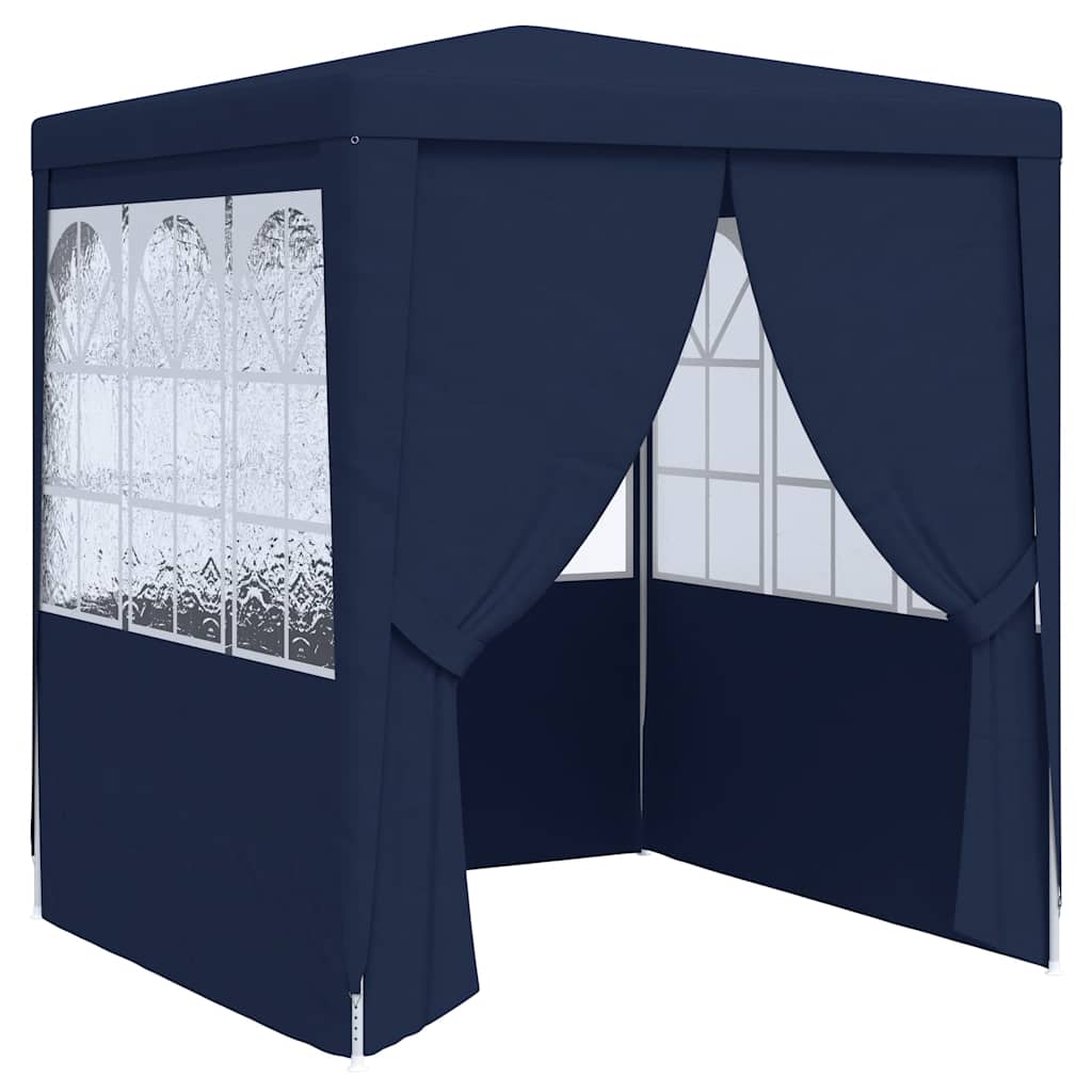 Tente de fête vidaxl avec murs latéraux professionnels 90 g m² 2,5x2,5 m bleu