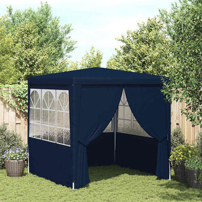 Tente de fête vidaxl avec murs latéraux professionnels 90 g m² 2,5x2,5 m bleu