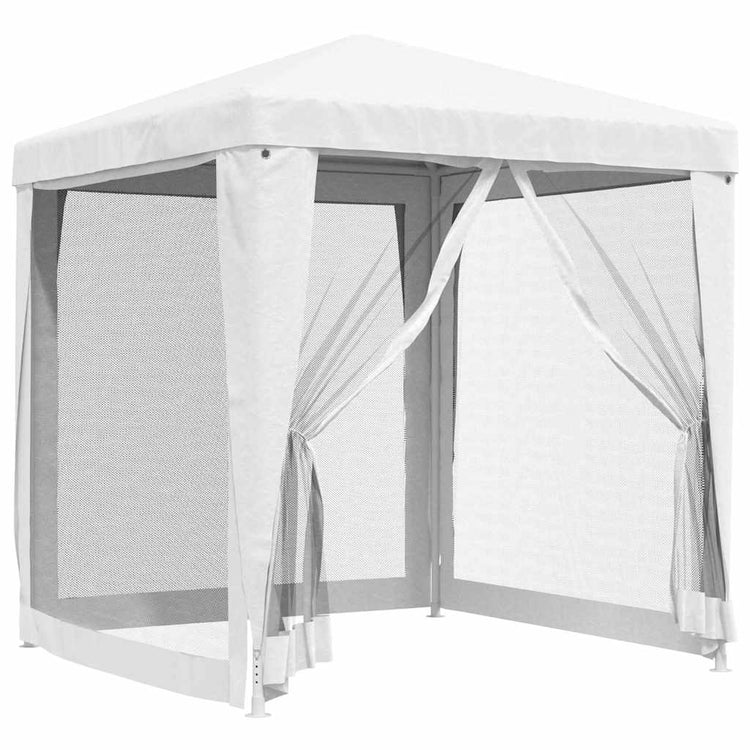 Tente de fête vidaxl avec 4 murs latéraux en mailles 2x2 m blanc