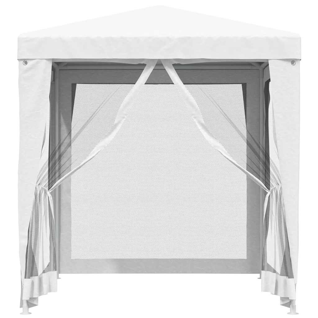 Tente de fête vidaxl avec 4 murs latéraux en mailles 2x2 m blanc