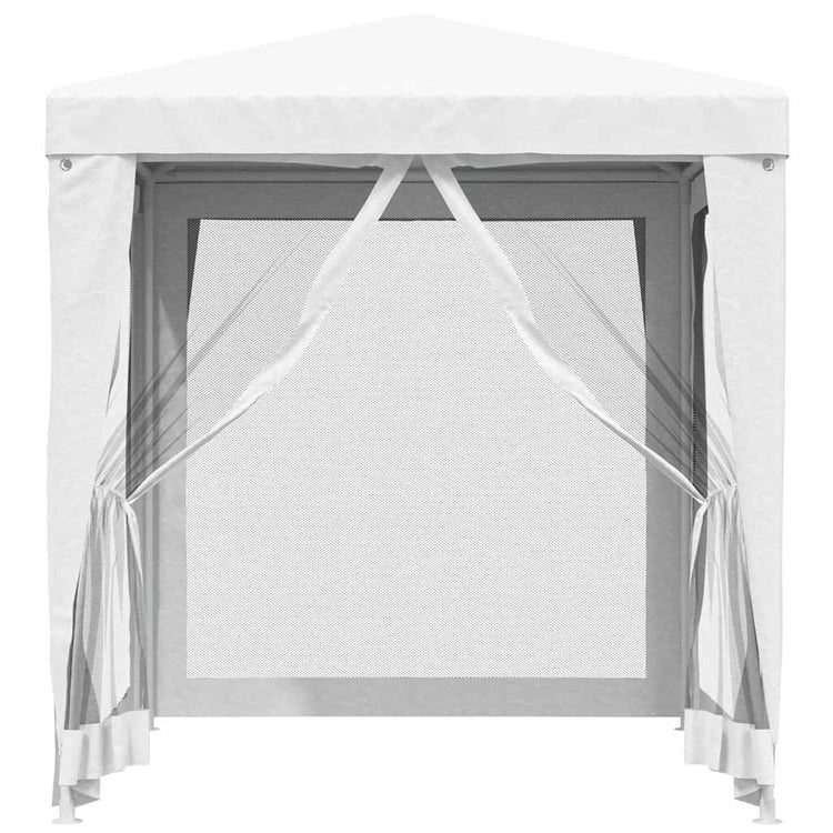 Tente de fête vidaxl avec 4 murs latéraux en mailles 2x2 m blanc