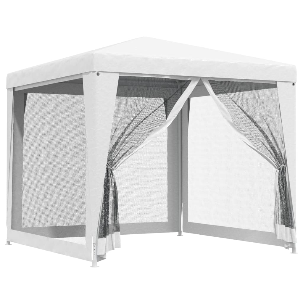 Tente de fête Vidaxl avec 4 murs latéraux de 4 maille 2,5 x 2,5 m blanc
