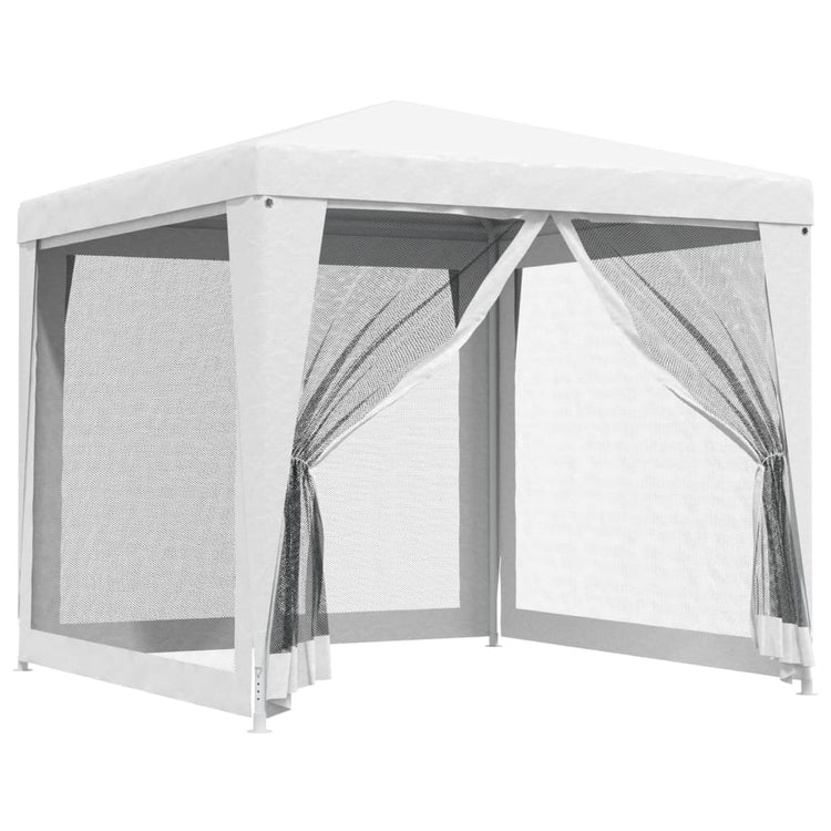 Tente de fête Vidaxl avec 4 murs latéraux de 4 maille 2,5 x 2,5 m blanc