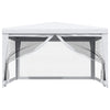 Tente de fête VidaXL avec 4 parois latérales en maille 4x4 m blanc